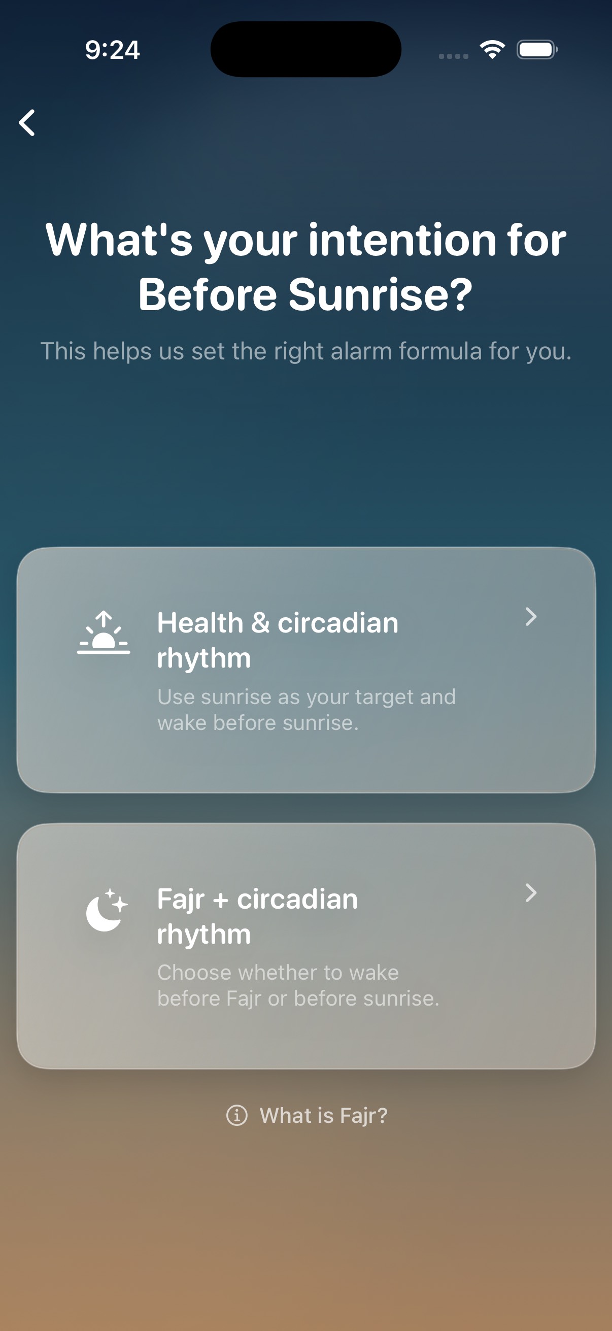 Choose your intention: Health and circadian rhythm or Fajr
